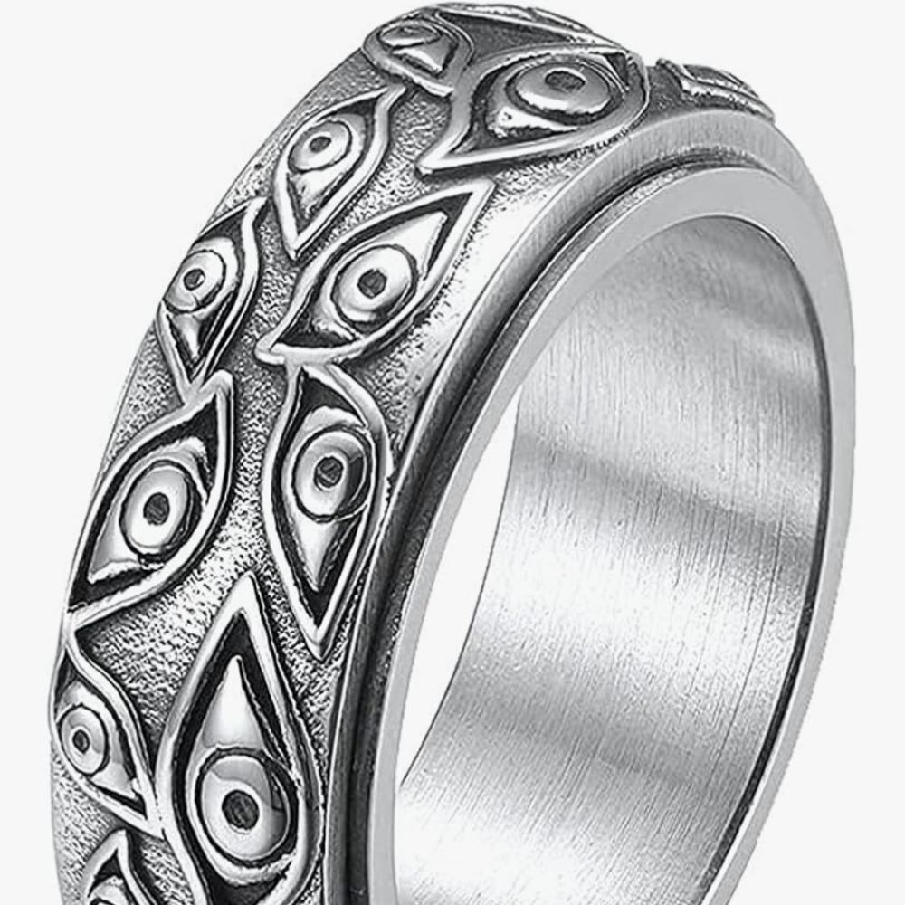 Silver Eye Pattern Ring - image 1